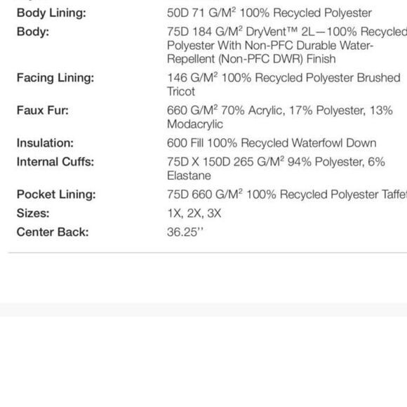 The North Face Arctic Parka Coat Down Antelope Tan Brown 2X Fur Hood Winter - Picture 10 of 11